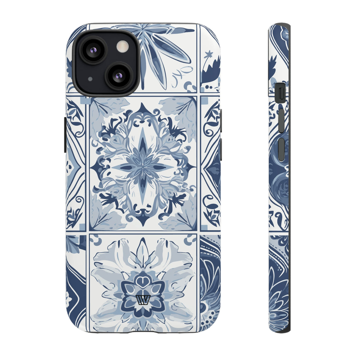 Blue White Tile Tough Impact-Resistant Phone Case
