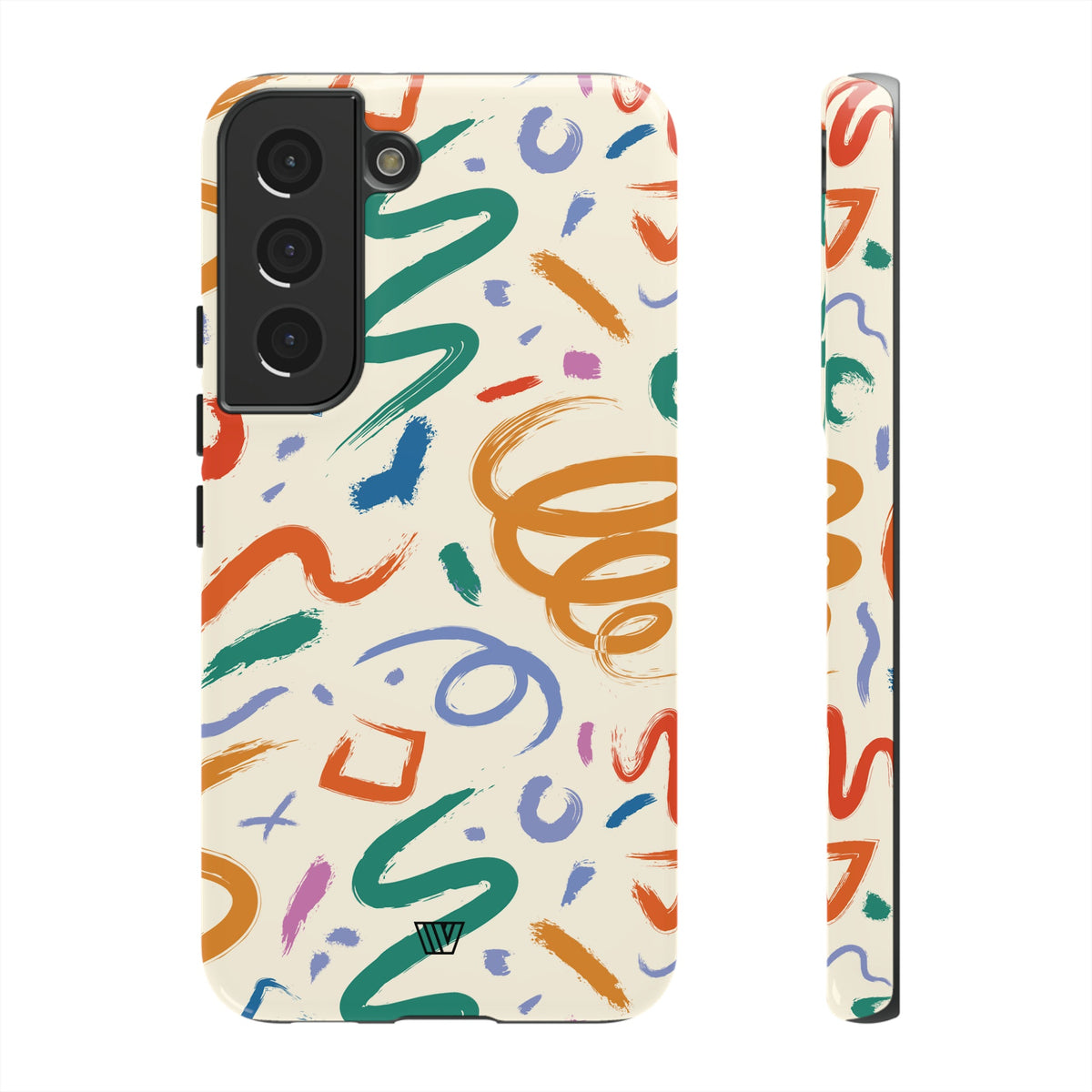 Doodle Brush Strokes Tough Phone Case