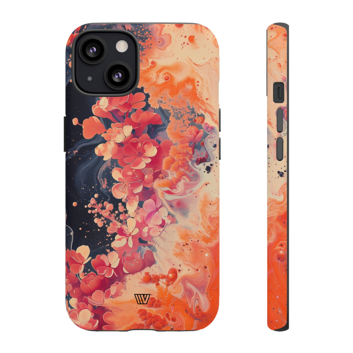 Tough Phone Case Dual-Layer Protection Phone Case WAVE OF FLOWERS