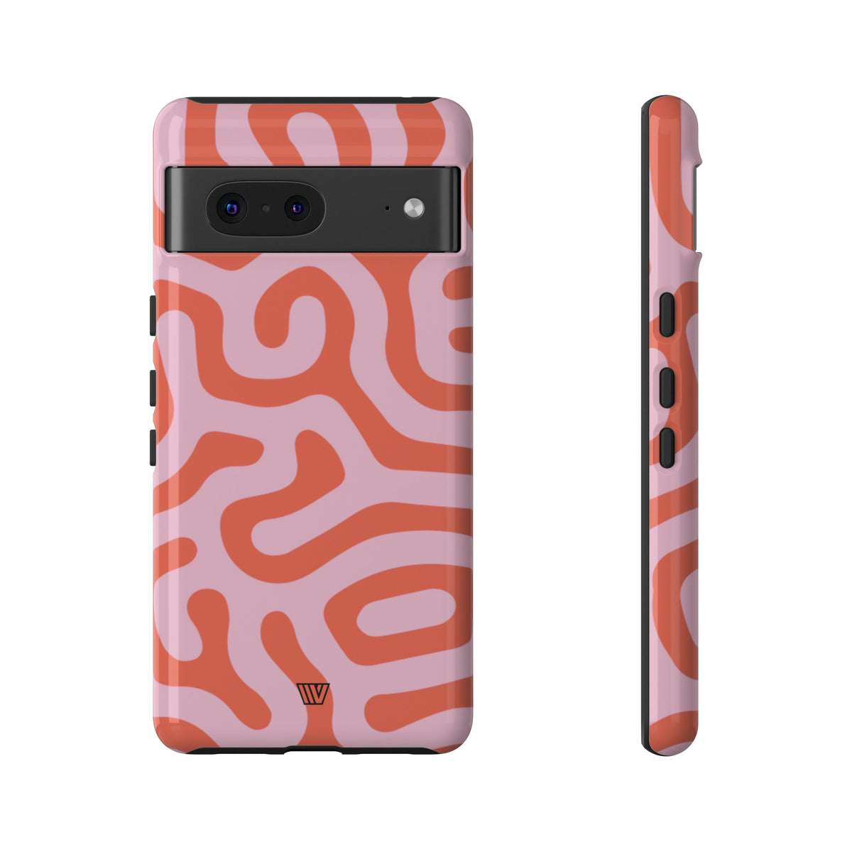Tough Phone Case Dual-Layer Protection CORAL ORGANIC LINES