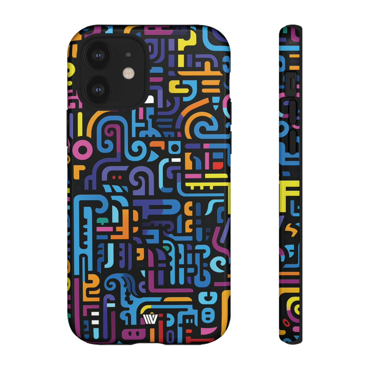 Tough Phone Case Dual-Layer Impact Resistant NEON GLYPHS