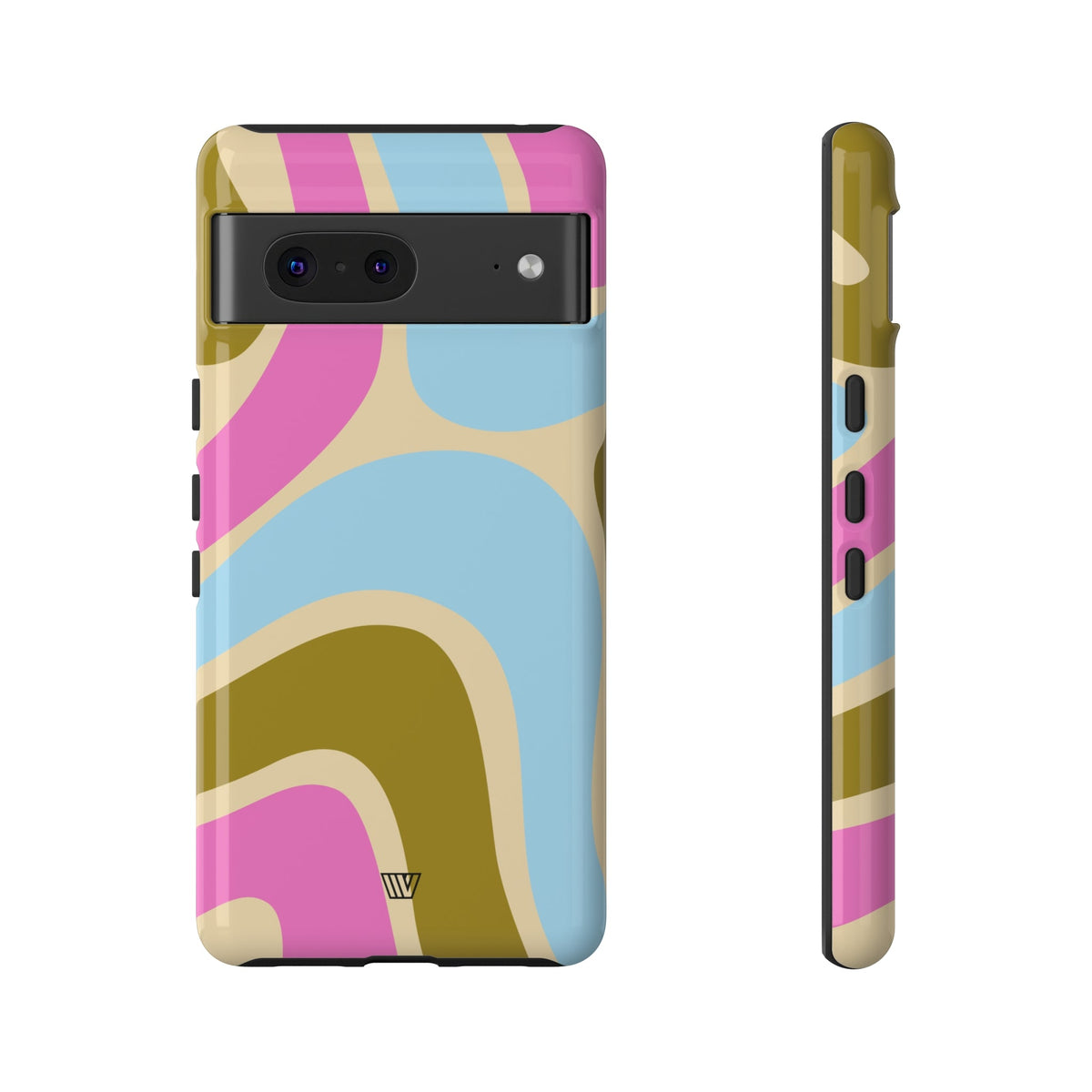 Tough Phone Case Large Groovy Waves Polycarbonate Shell