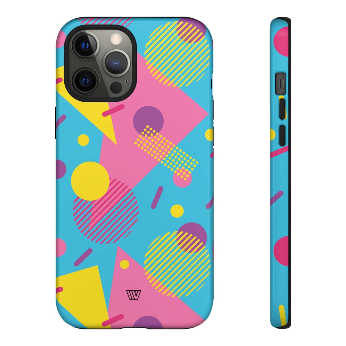 Retro Pattern Light Blue Tough Phone Case