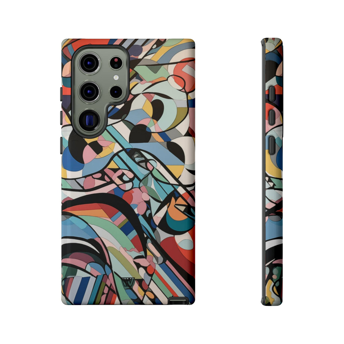 Abstract Mural Tough Phone Case Dual-Layer Protection