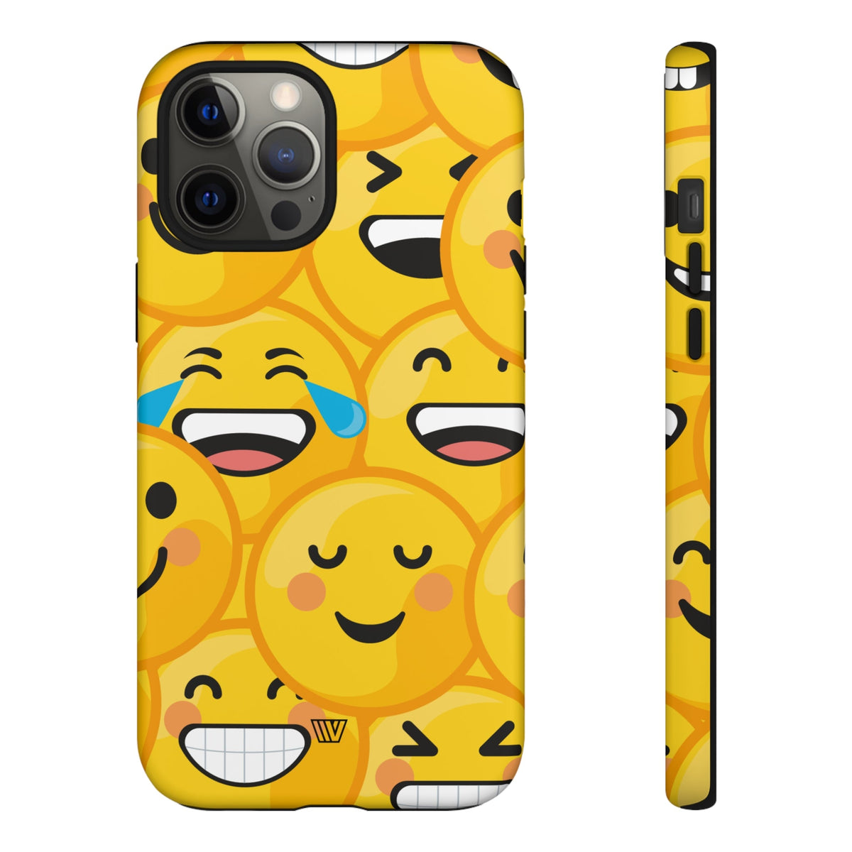 Tough Phone Case Impact-Resistant Dual-Layer Polycarbonate EMOJI FACES