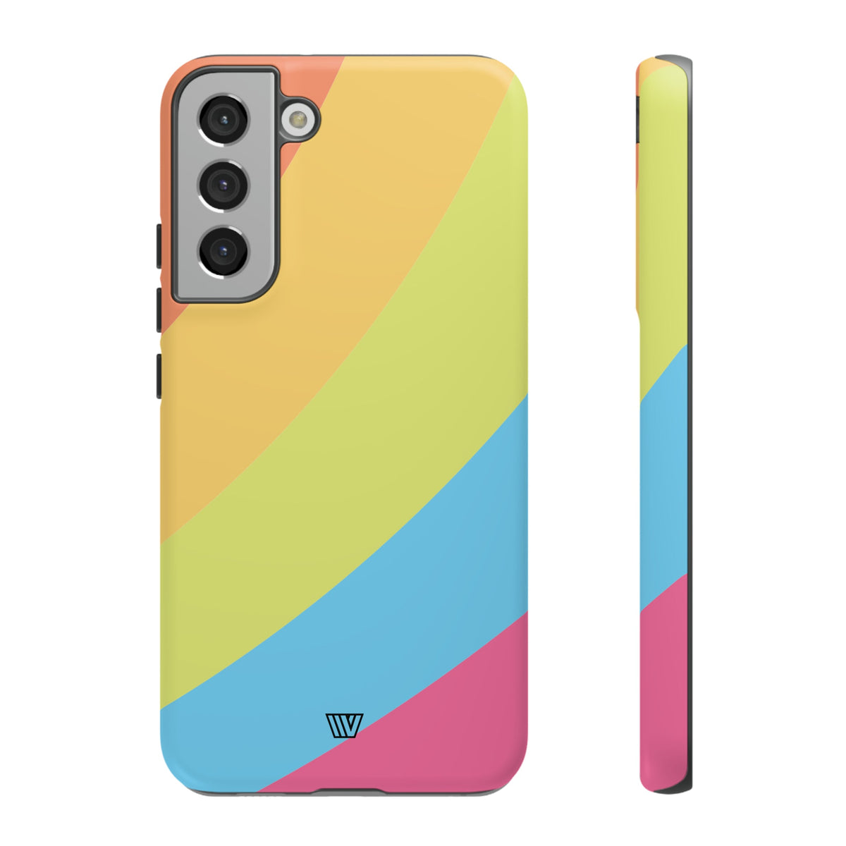 Neon Rainbow Tough Phone Case Dual-Layer Protective Shell