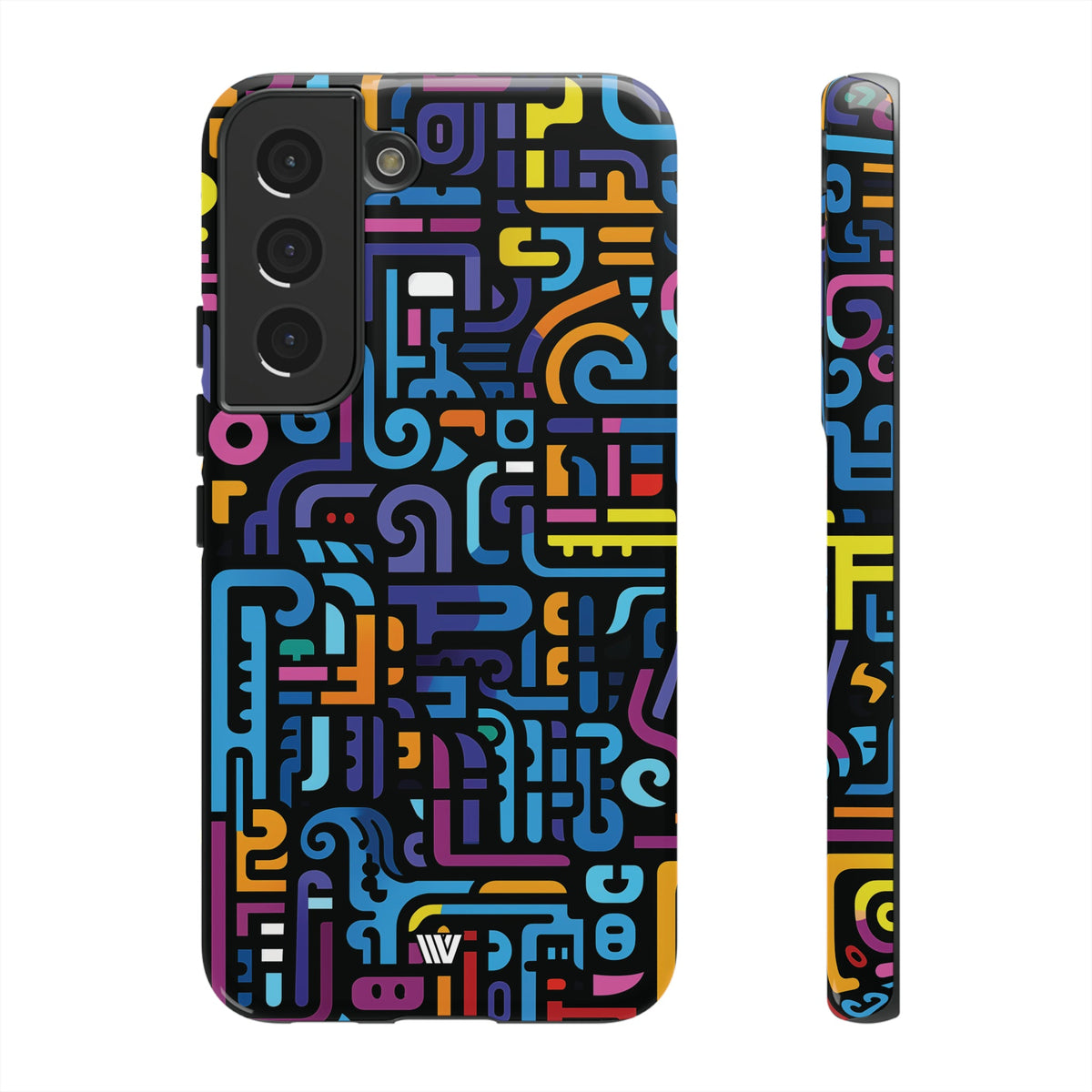 Tough Phone Case Dual-Layer Impact Resistant NEON GLYPHS