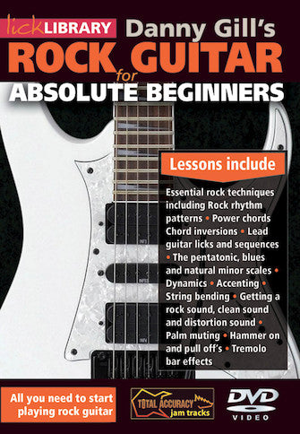 Licklibrary Rock Guitar for Absolute Beginners DVD -NEW