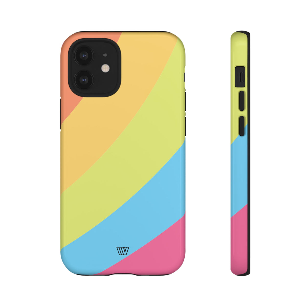 Neon Rainbow Tough Phone Case Dual-Layer Protective Shell