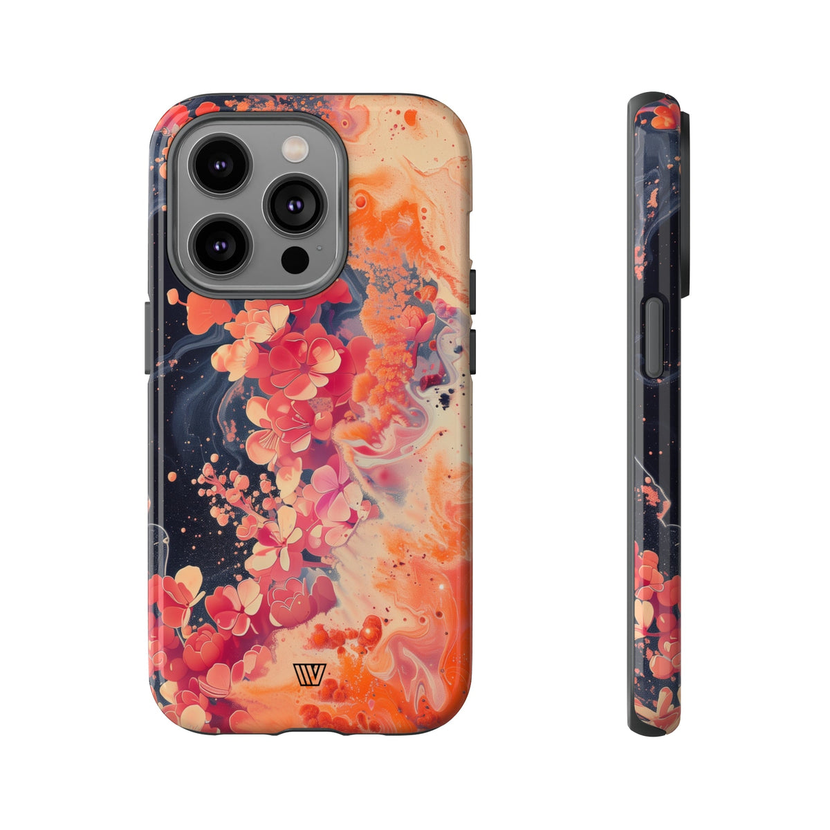 Tough Phone Case Dual-Layer Protection Phone Case WAVE OF FLOWERS