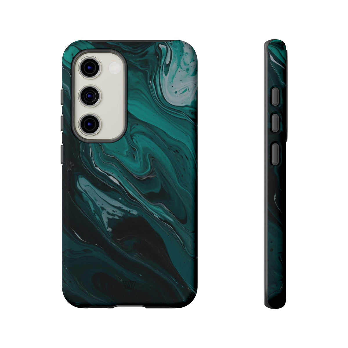 Teal Paint Swirl Tough Phone Case