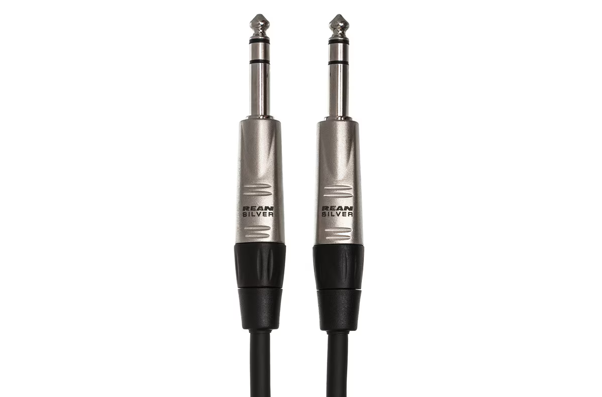 Hosa HSS-015 Pro Balanced Interconnect Cable - REAN 1/4-inch TRS Male to REAN 1/4-inch TRS Male - 15 foot-NEW