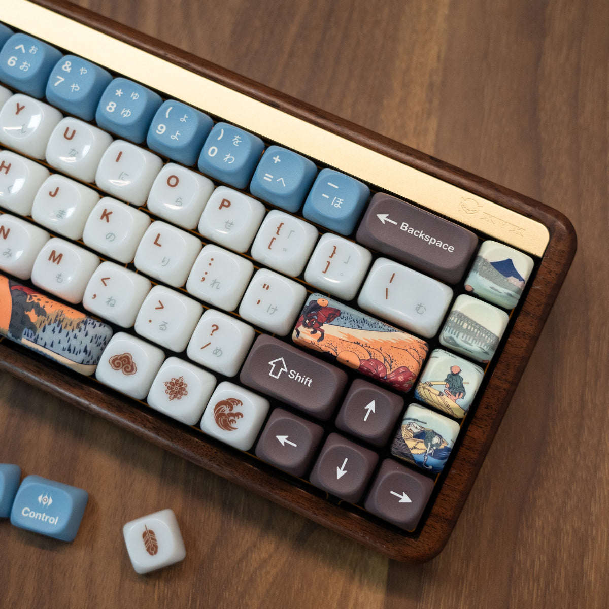 XVX U-kiyoe Fugaku Series Glaze Textured MOA Profile Keycap Set