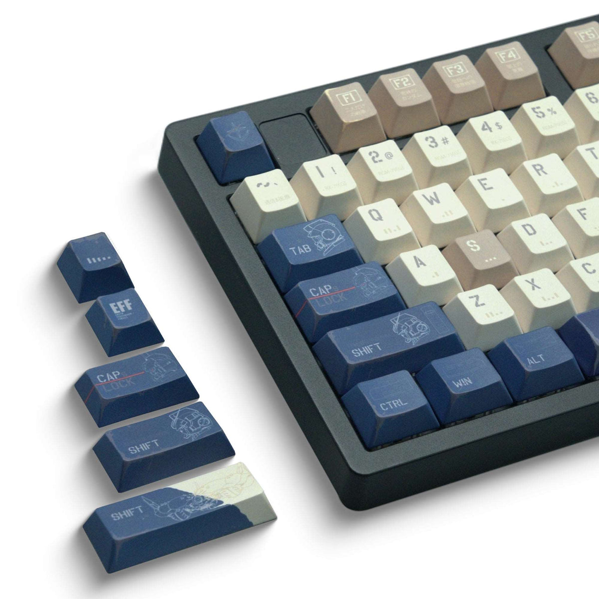 Damaged Mecha Cherry Profile 143-Key Keycaps Full Set XVX