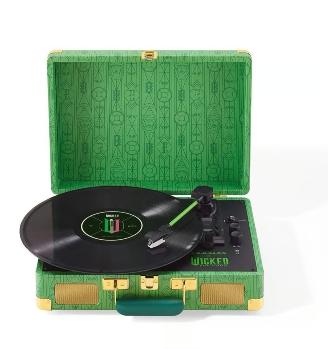 Crosley RSD Cruiser Plus Turntable - Wicked Movie Edition- 3-Speed Bluetooth- Elphaba Green