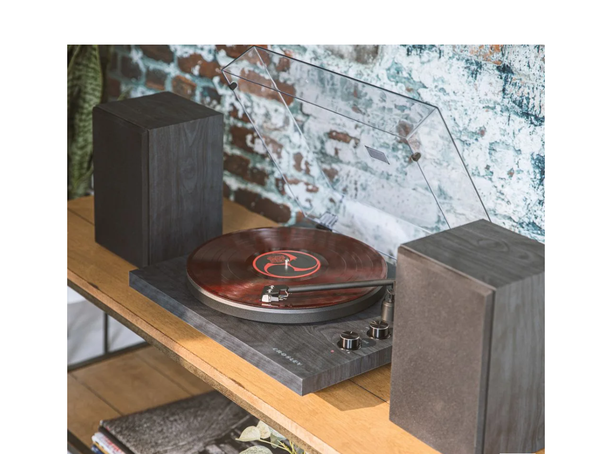 Crosley C62C-BK Belt-Drive 2-Speed Vinyl Bluetooth Turntable Record Player Black -NEW