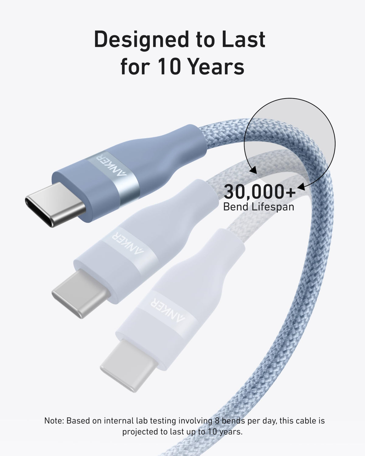 USB-C 240W Upcycled-Braided Cable Anker USB-C to USB-C Cable