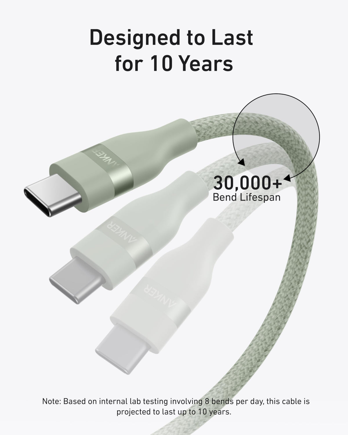 USB-C 240W Upcycled-Braided Cable Anker USB-C to USB-C Cable