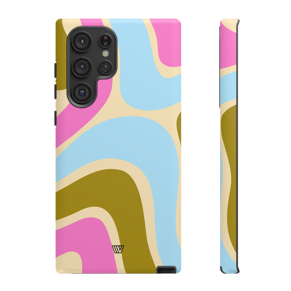 Tough Phone Case Large Groovy Waves Polycarbonate Shell