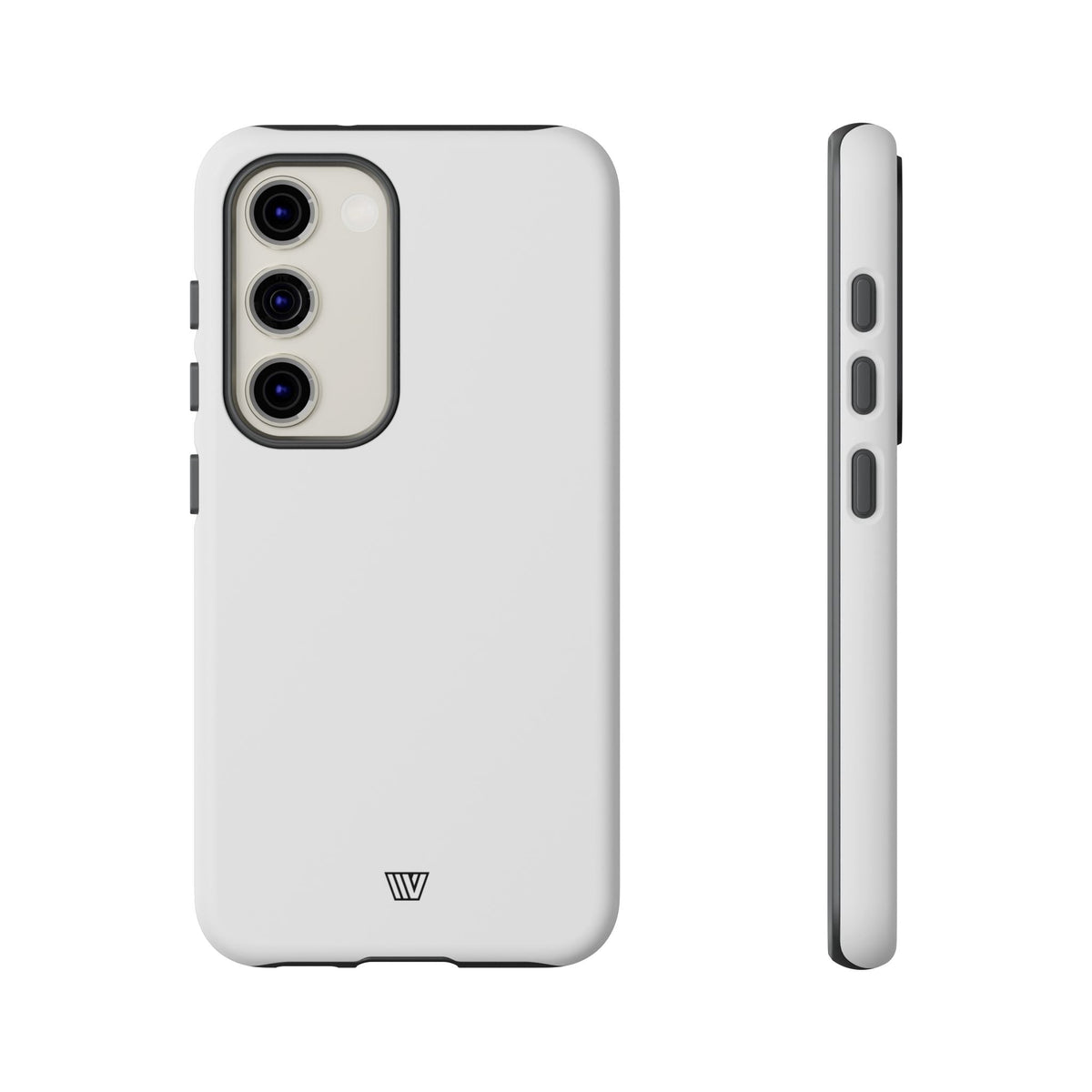 All White Tough Phone Case Protective Dual-Layer Polycarbonate Shell