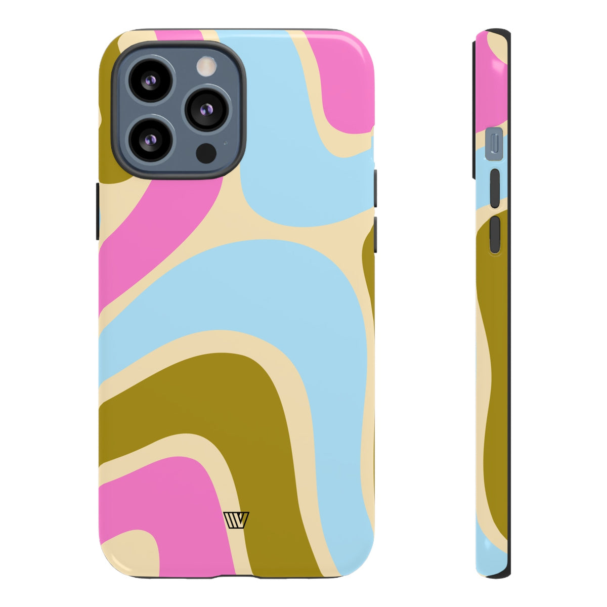 Tough Phone Case Large Groovy Waves Polycarbonate Shell