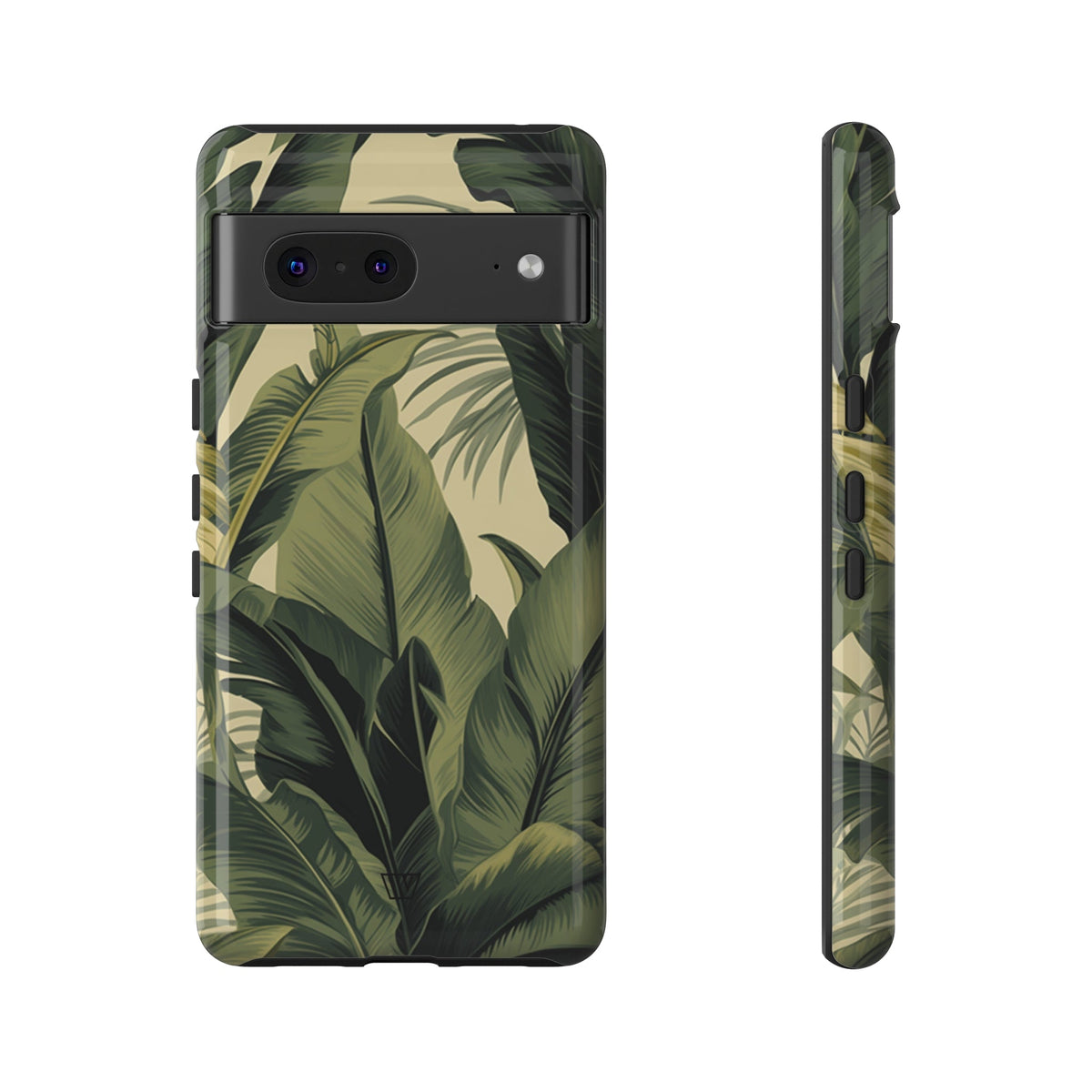Tropical Leaves Tough Phone Case Dual-Layer Protection