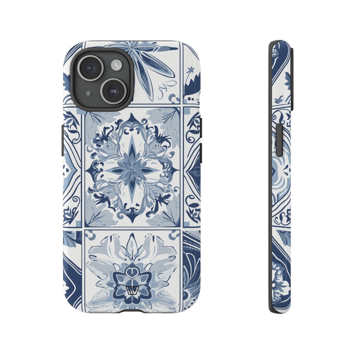 Blue White Tile Tough Impact-Resistant Phone Case