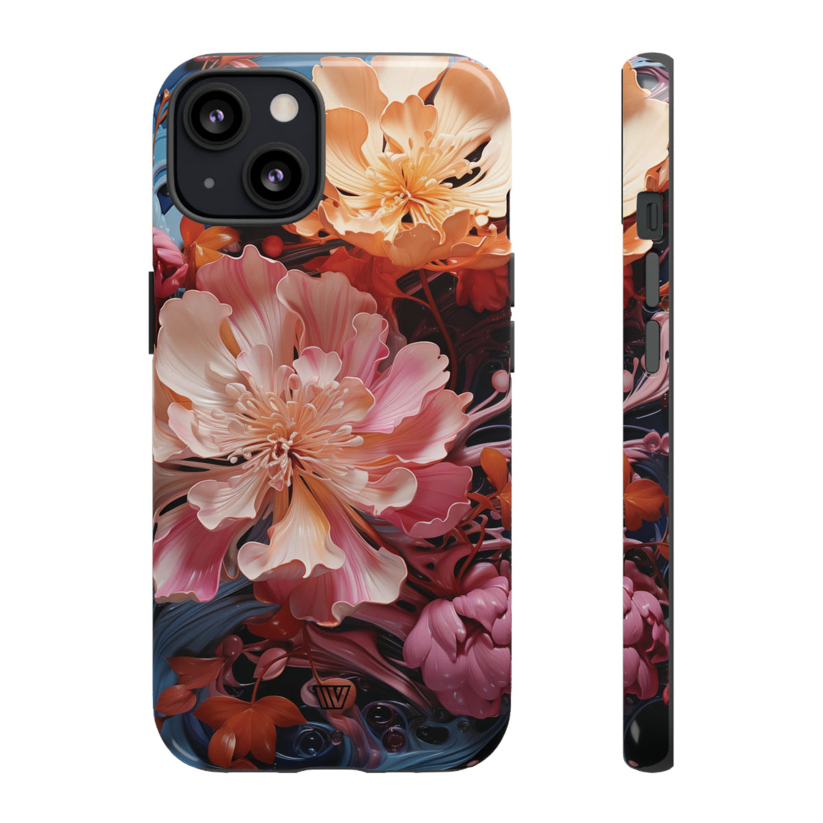Paint Swirl Flowers Tough Phone Case