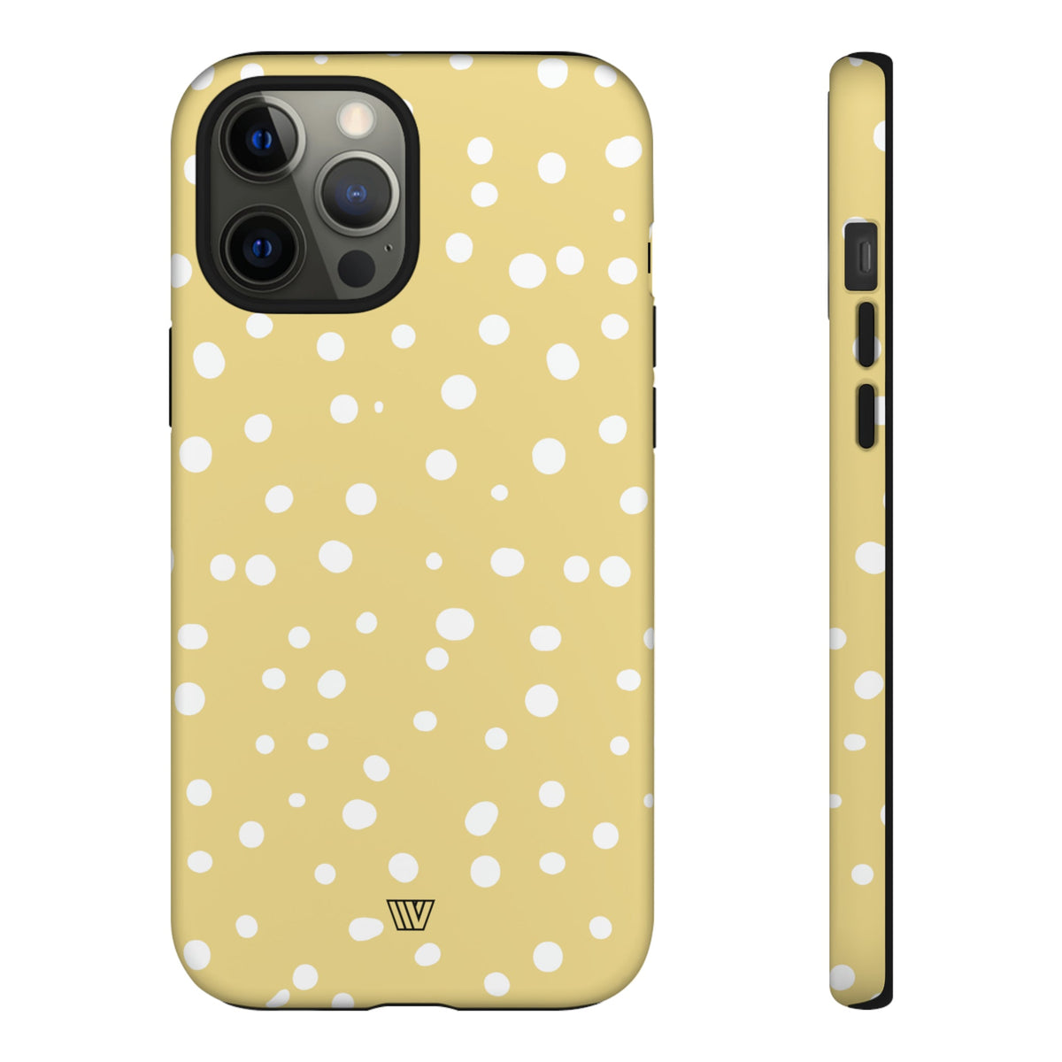 Muted Yellow Dots Tough Phone Case with Impact-Resistant Design