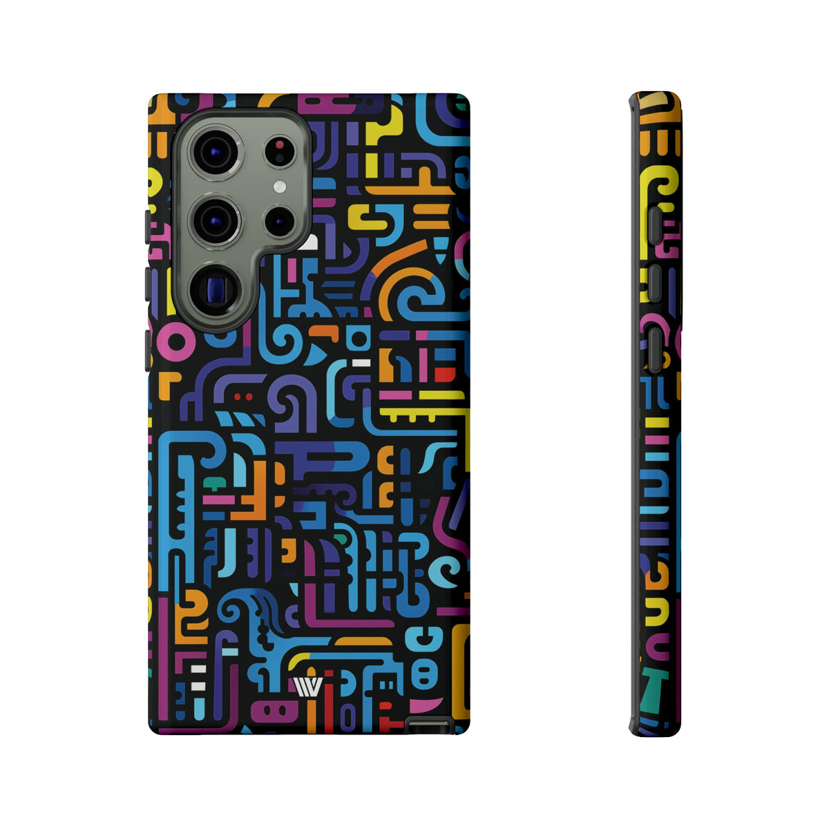 Tough Phone Case Dual-Layer Impact Resistant NEON GLYPHS
