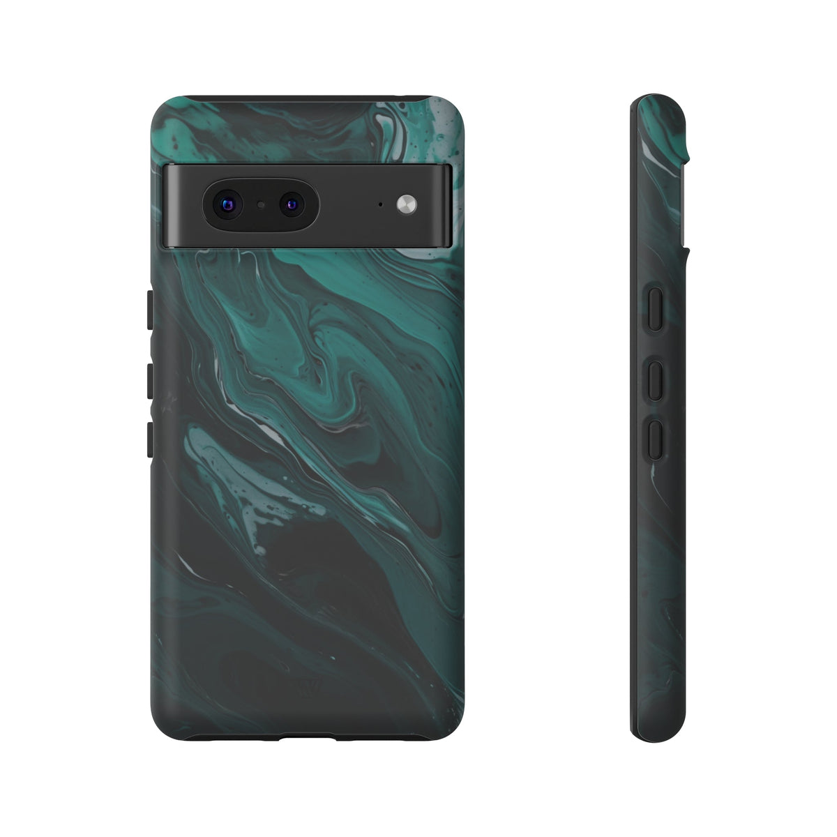 Teal Paint Swirl Tough Phone Case