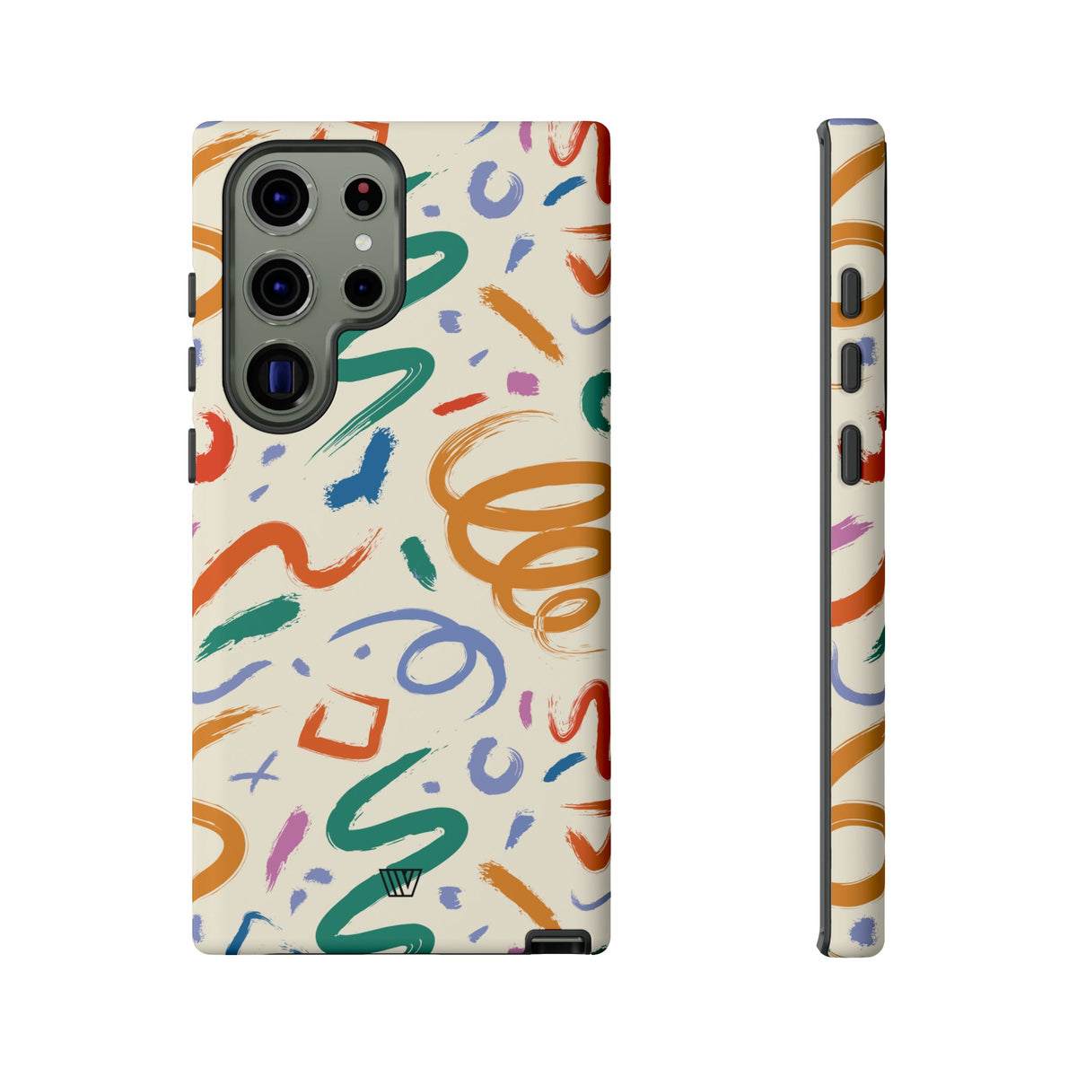 Doodle Brush Strokes Tough Phone Case