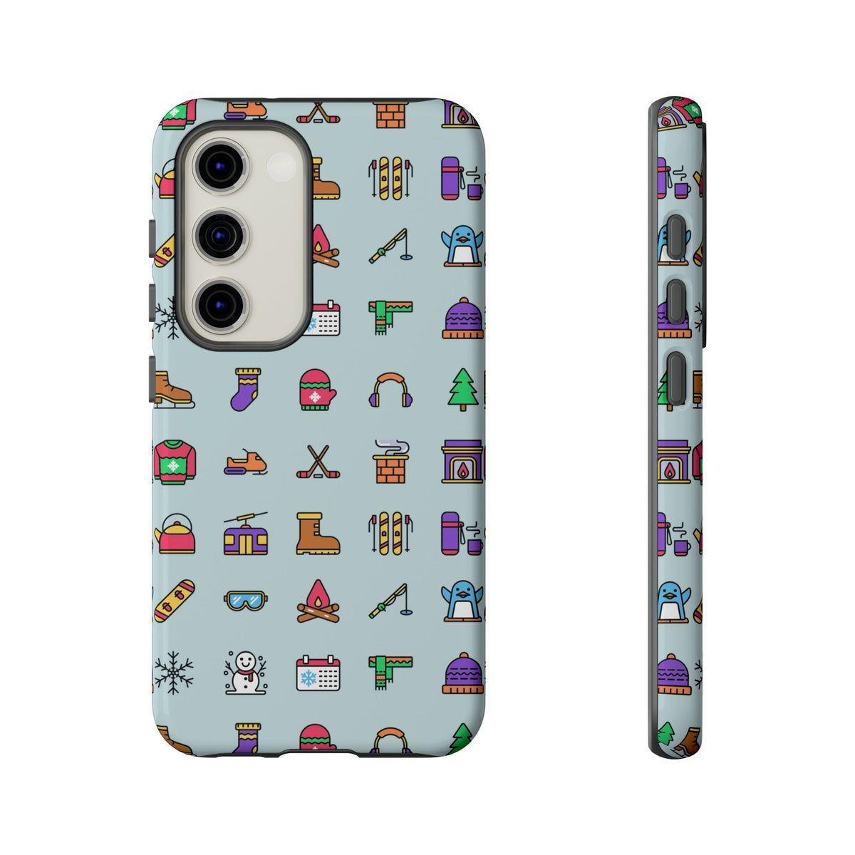 Tough Phone Case Dual-Layer Protective WINTER ICONS