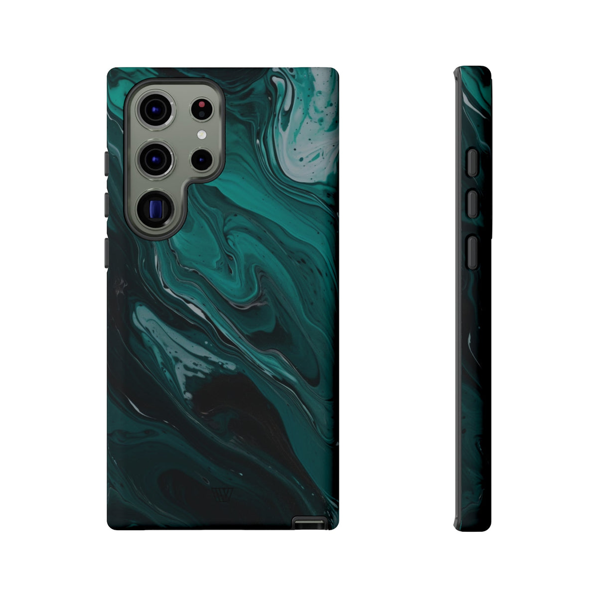 Teal Paint Swirl Tough Phone Case
