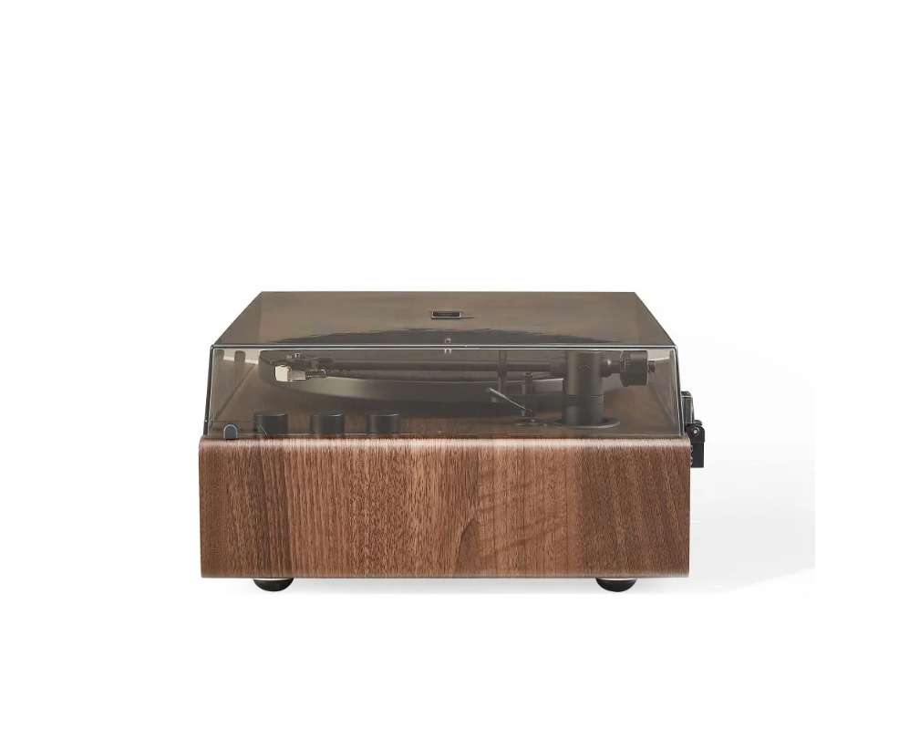 Crosley CR6046A 2-Speed Stave Turntable Record Player - Walnut and Gold-NEW