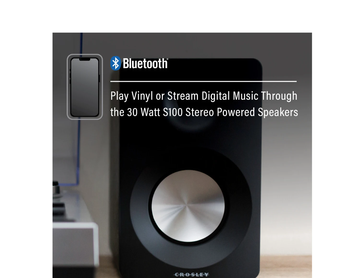 Crosley KT100 K-Series Bluetooth Turntable System - Champagne