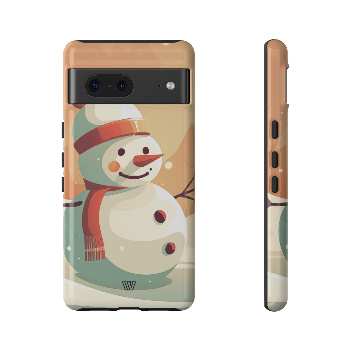 Tough Phone Case Impact Resistant Polycarbonate Dual-Layer SUNSET SNOWMAN