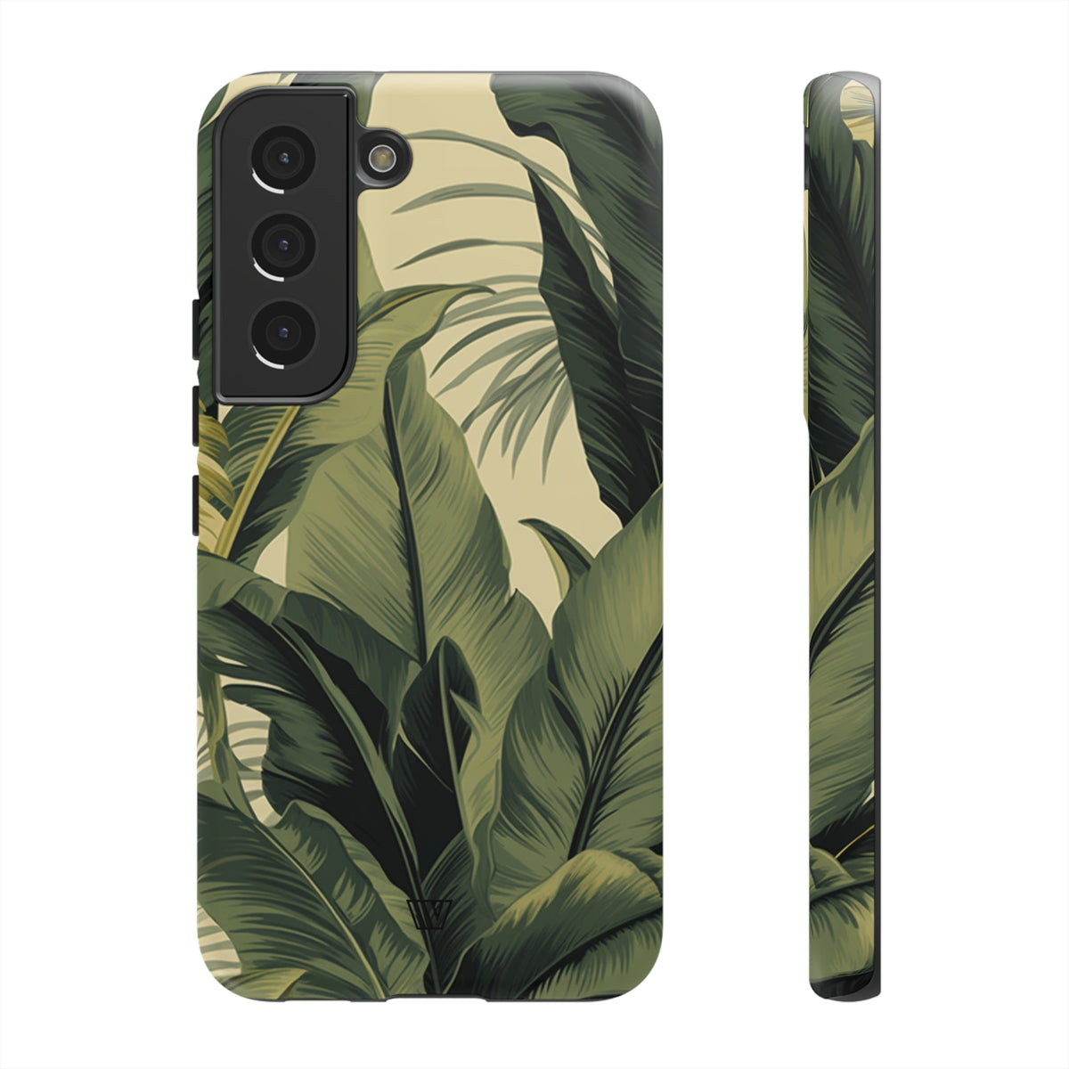 Tropical Leaves Tough Phone Case Dual-Layer Protection