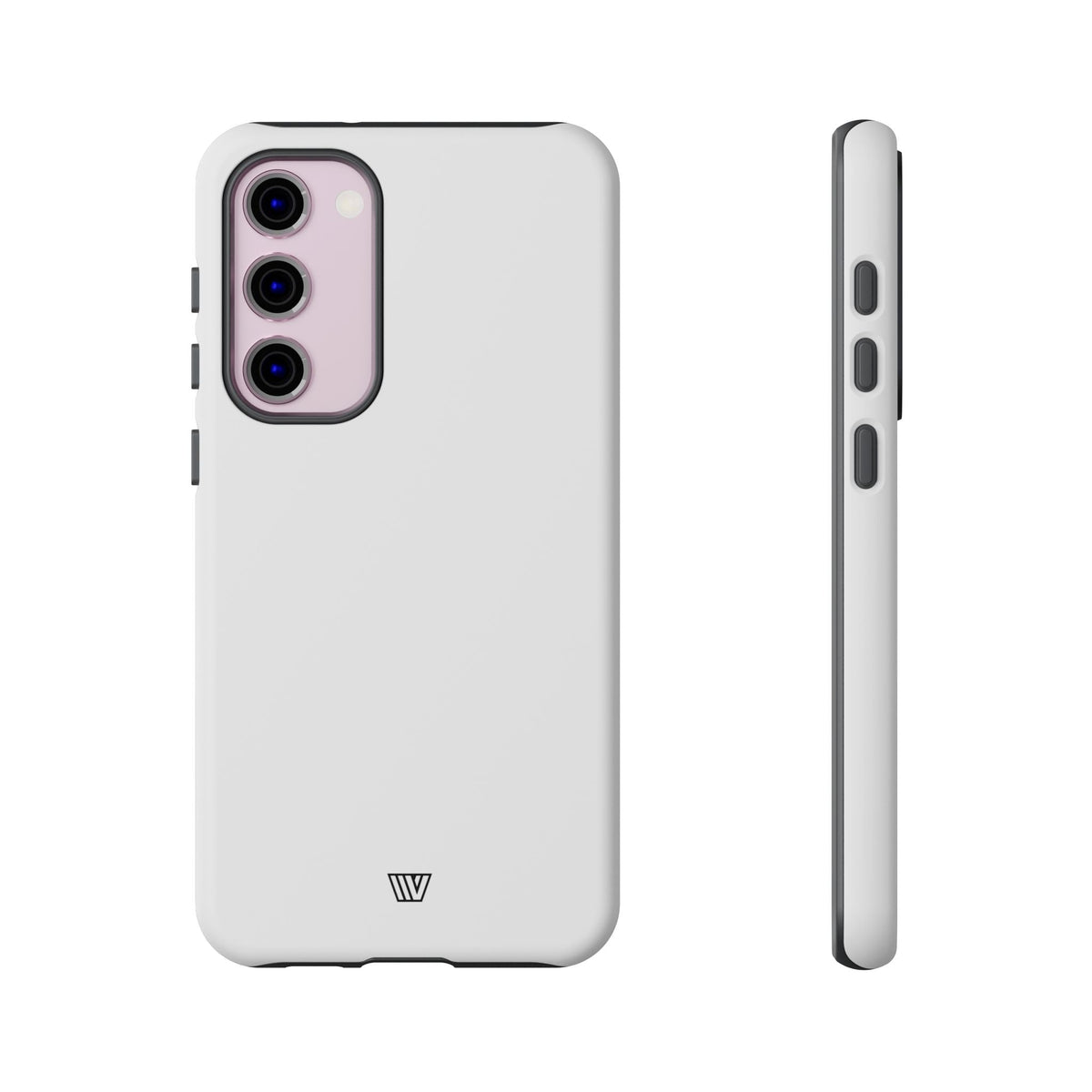 All White Tough Phone Case Protective Dual-Layer Polycarbonate Shell