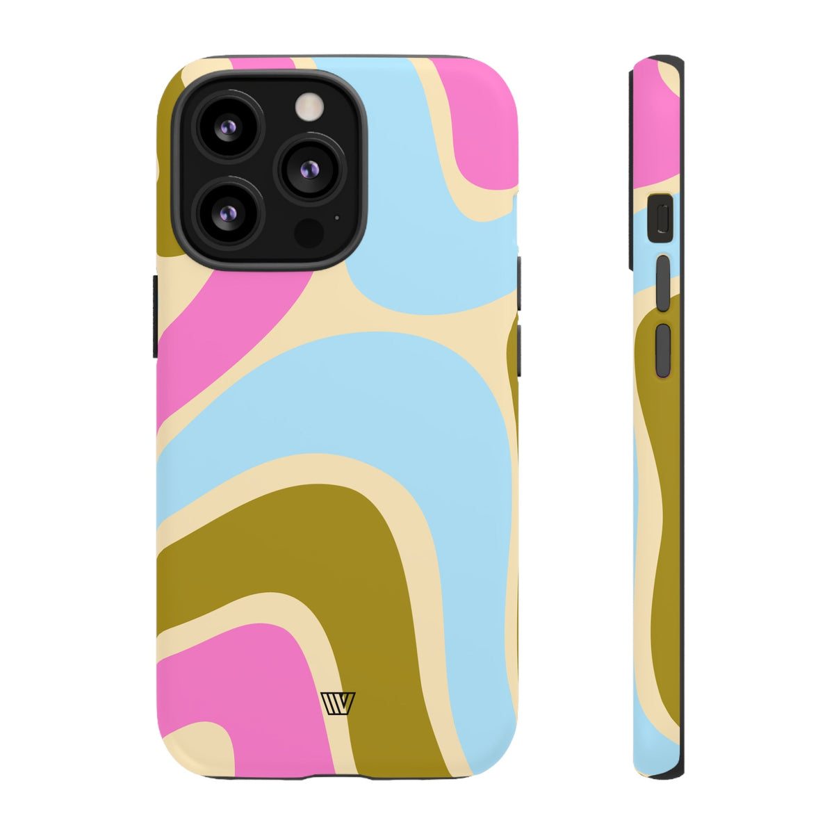 Tough Phone Case Large Groovy Waves Polycarbonate Shell
