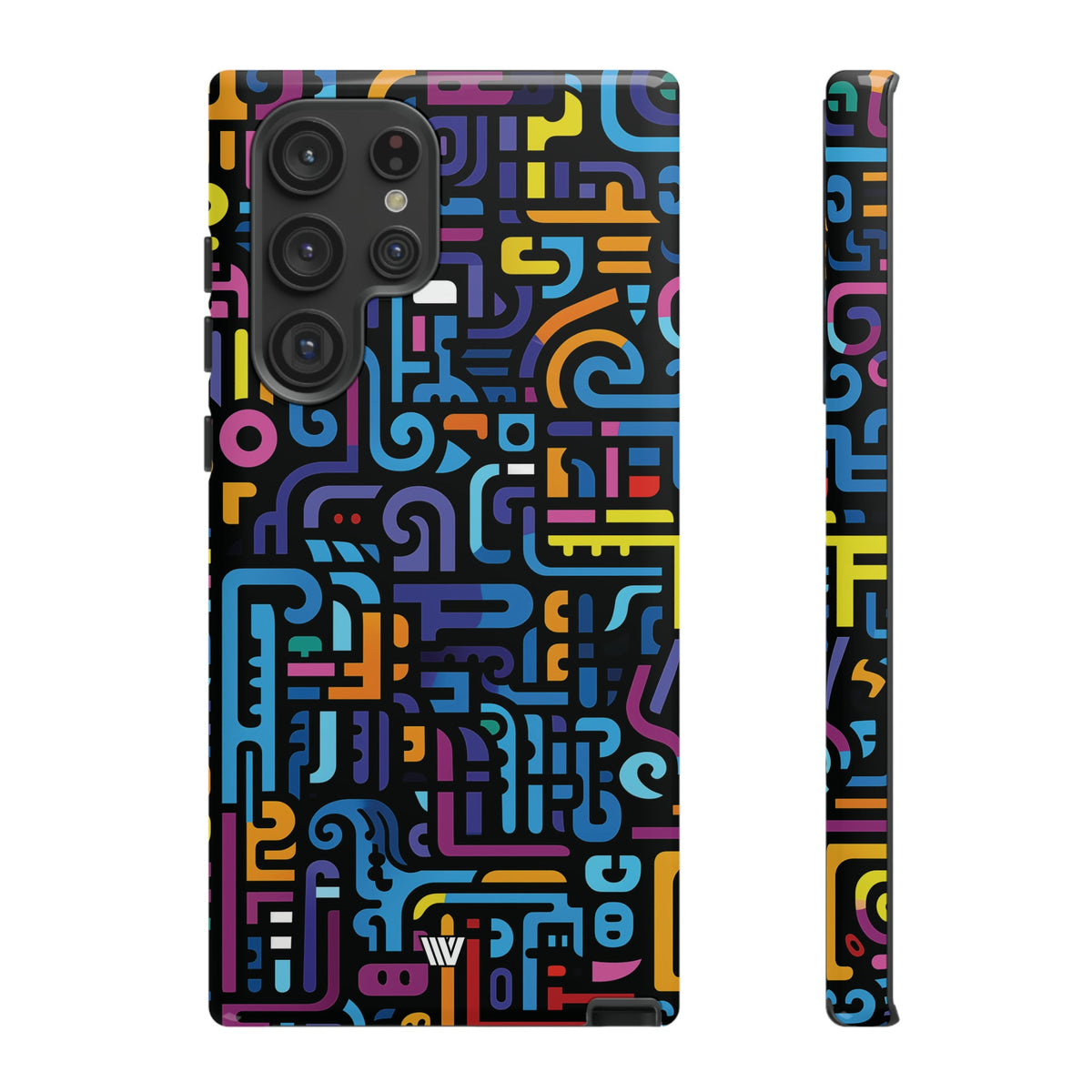 Tough Phone Case Dual-Layer Impact Resistant NEON GLYPHS