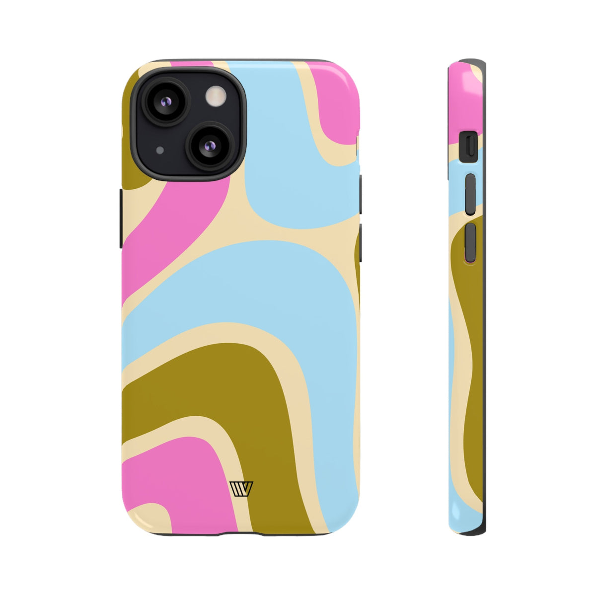 Tough Phone Case Large Groovy Waves Polycarbonate Shell
