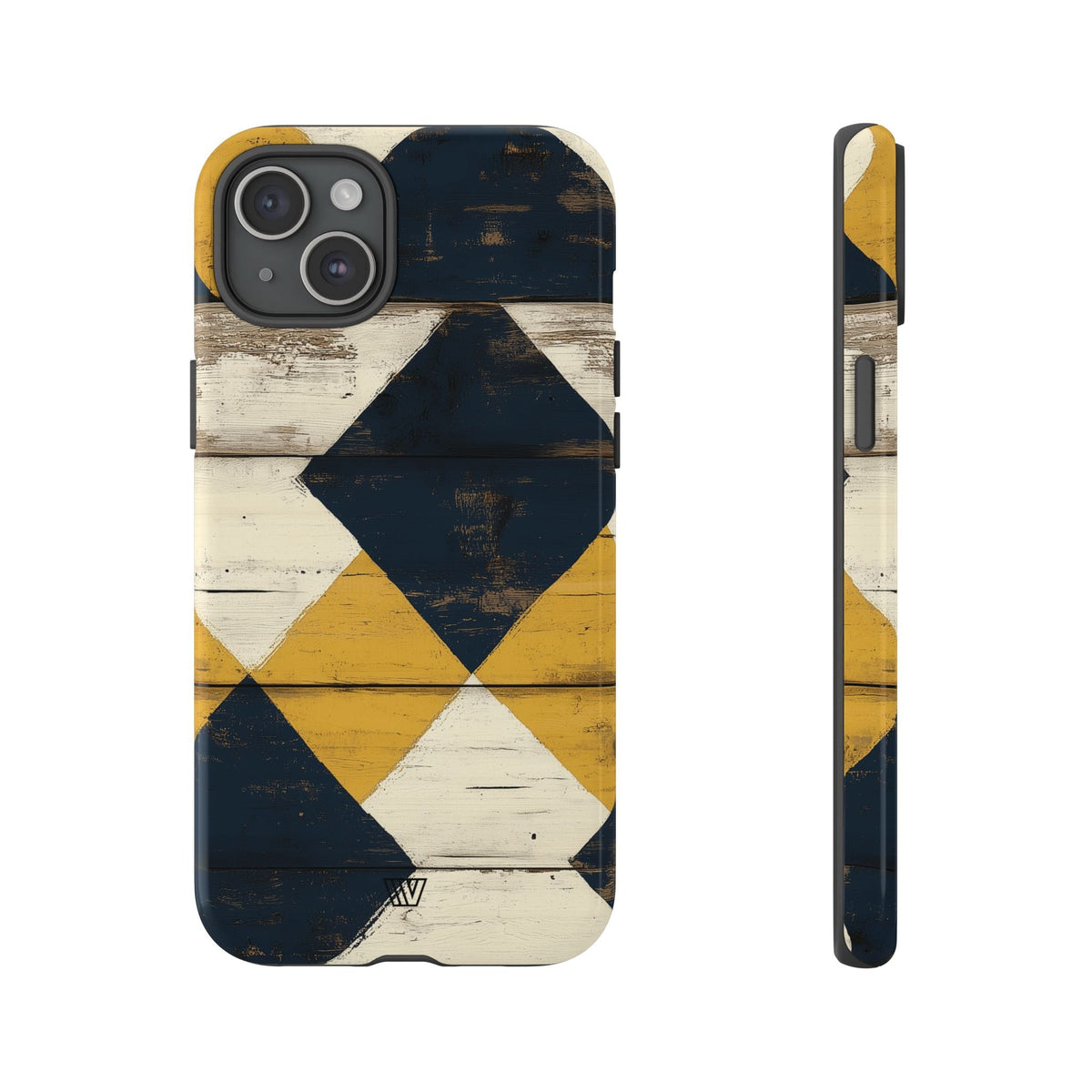 Tough Phone Case Dual-Layer Protection Farmhouse Wood