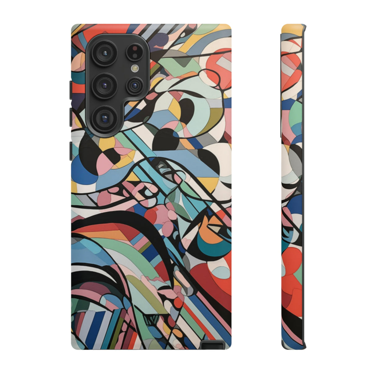 Abstract Mural Tough Phone Case Dual-Layer Protection