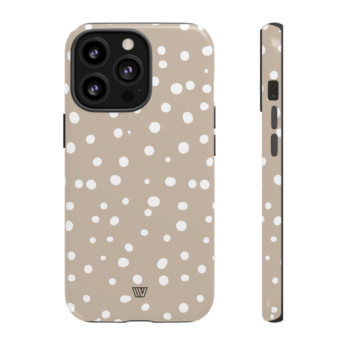 Beige Dots Tough Phone Case Dual-Layer Protective Shell Trovvve
