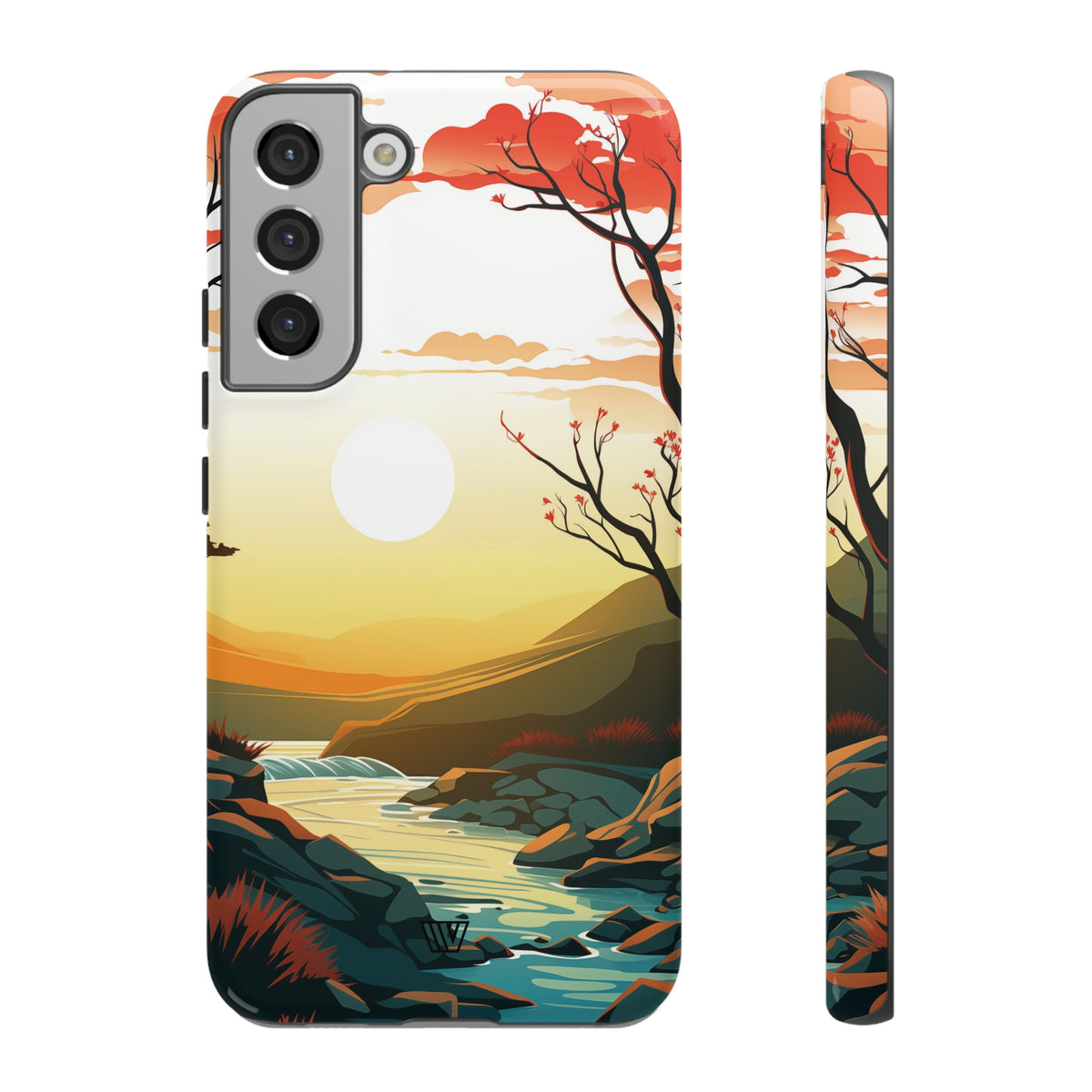 Tough Phone Case Dual-Layer Protection RIVER SUNSET