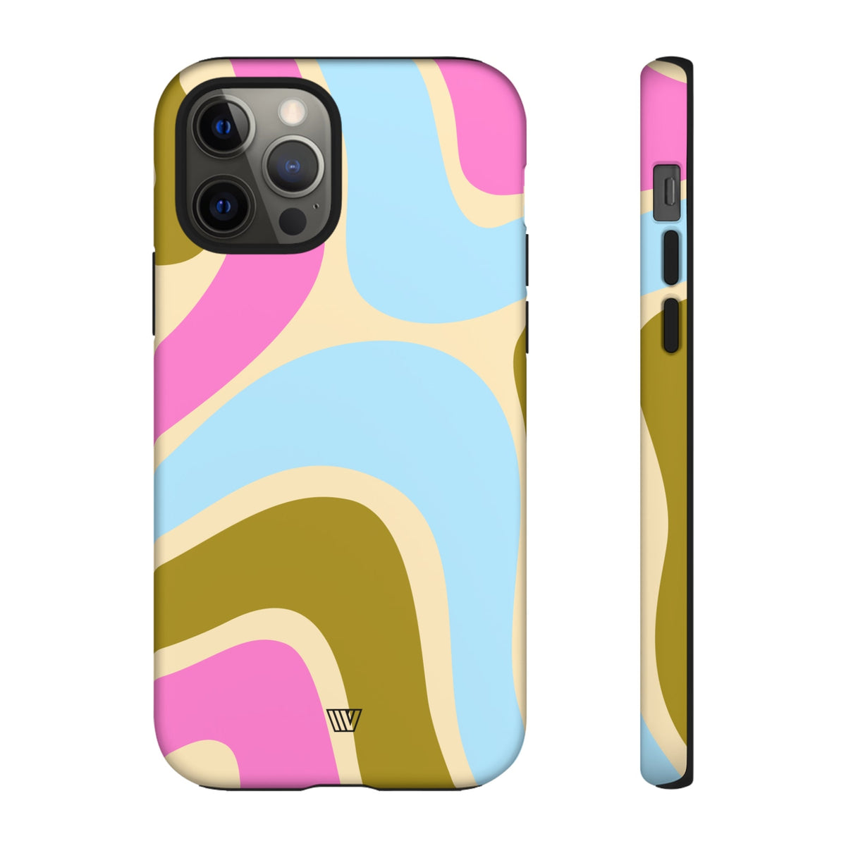 Tough Phone Case Large Groovy Waves Polycarbonate Shell