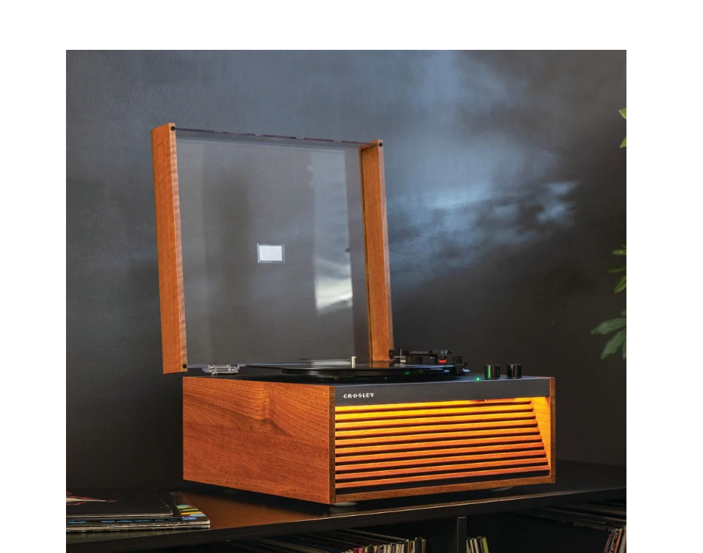 Crosley CR6237A Dean 3-Speed Bluetooth Record Player Natural With Legs-NEW