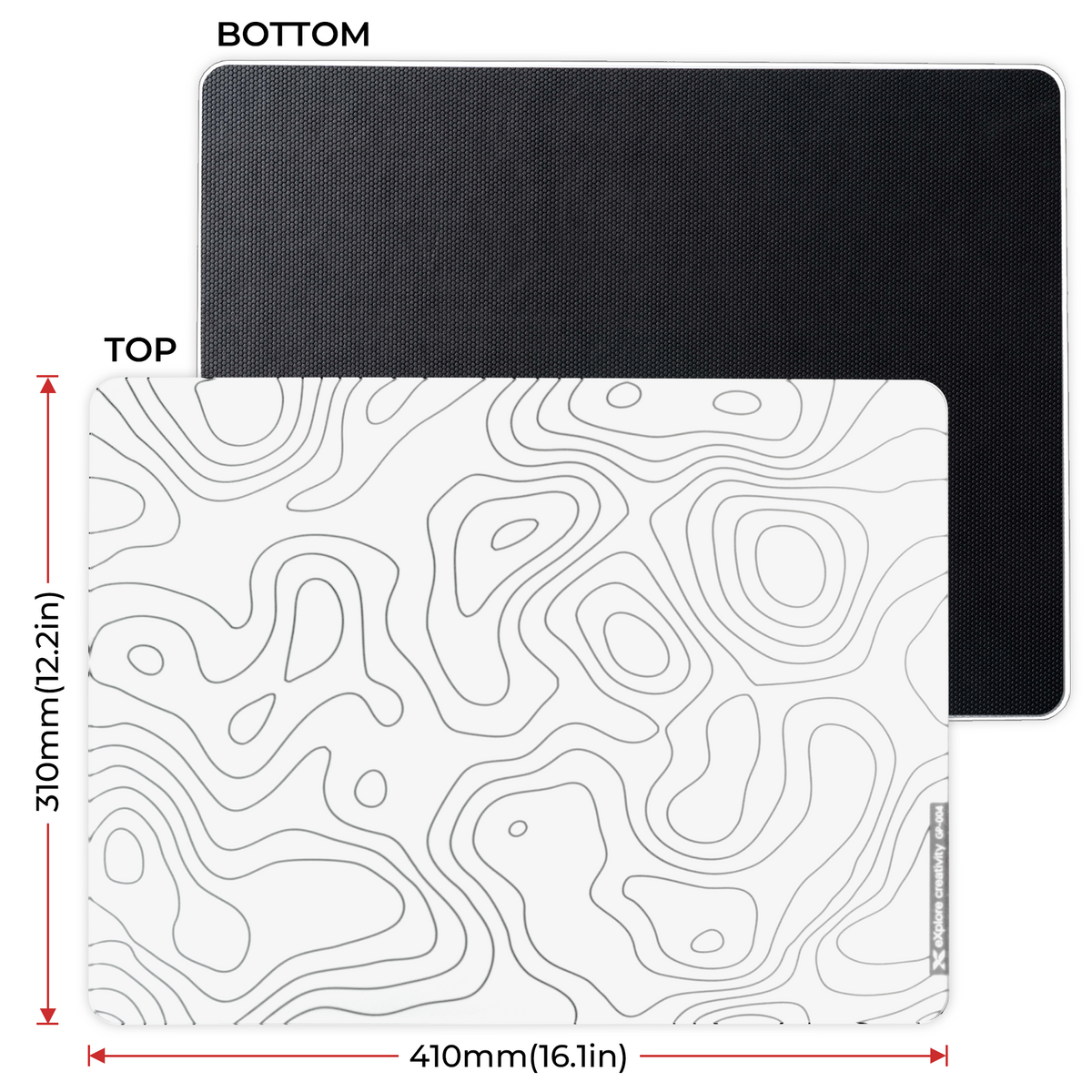 XVX Space Pad GP-004 Glass Mousepad with Anti-Slip Rubber Base