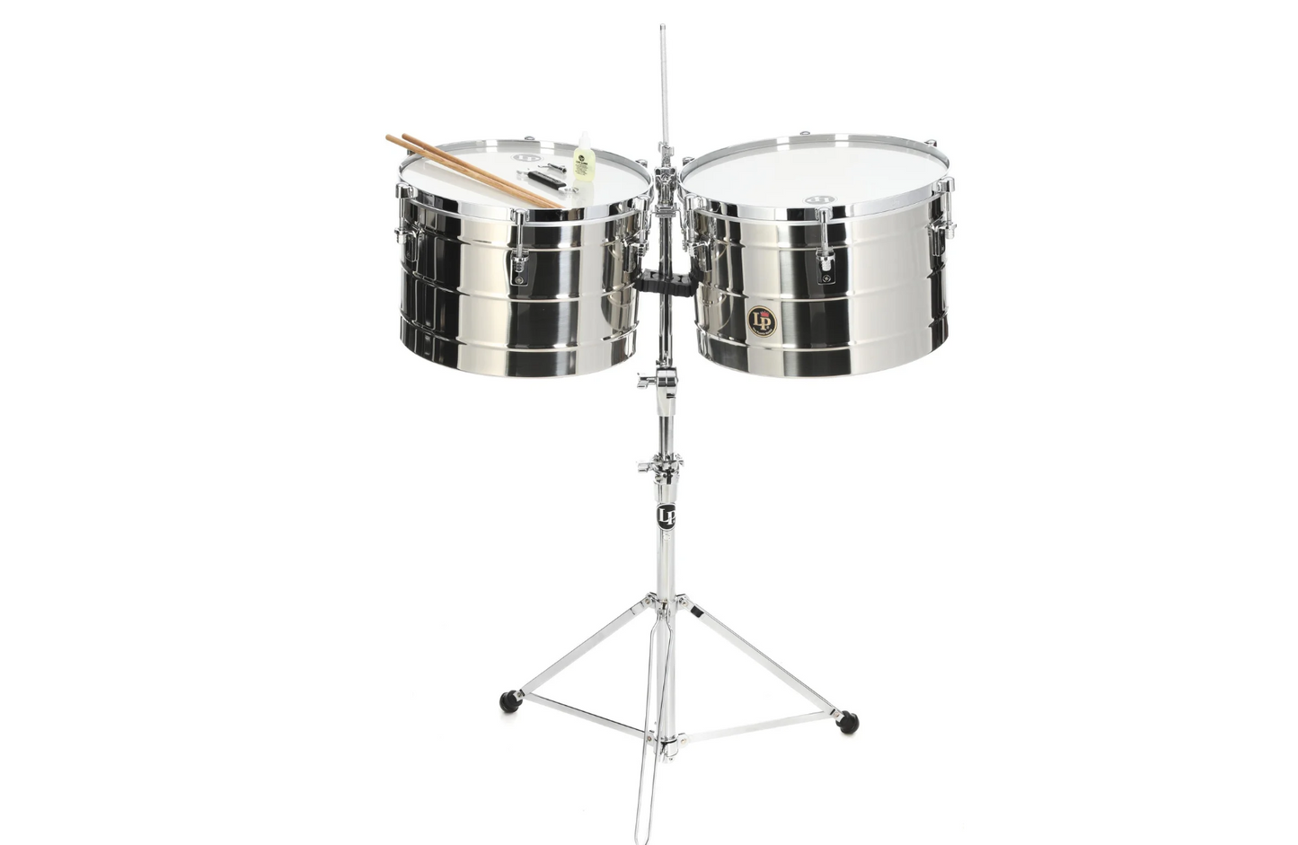 Latin Percussion Tito Puente 15-inch and 16-inch Thunder Timbs - Stainless Steel -NEW